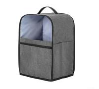 Eawfgtuw Visible Dust Cover for NJ BW1001 Belgian Maker Pro, 600D Nylon Appliance Cover with Clear For, Storage Pockets and Top Handle, Grey, 21x18.5x31cm