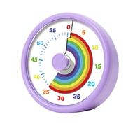 Eawfgtuw Visual Management Timer With for Rainbow Design 60 Minutes Countdown Clock Silent Option Teaching Tool For Kids Classroom Office Kitchen Home Learning Activity(purple)