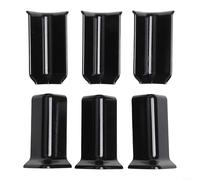 Eawfgtuw Wall Base Corner Blocks 6-Pack Skirting Trim Connector 3 Inside 3 Outside Corners 82mm Height ABS Material Multiple Colors for Home Decor Building(M Black)