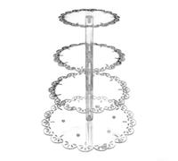 Eawfgtuw Wedding Cupcake Holder 4-Tier Acrylic Clear(3)