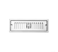 Eawfgtuw Wet Room Linear Shower Floor Drain SUS304 Stainless Steel Channel Gully Waste Trap with Dual Hair Filter and Gravity Seal Core, Silver(30x10cm)