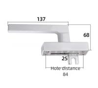 Eawfgtuw White Aluminum Alloy Casement Handle with Inward Opening Inverted Design, Smooth High- Baking Finish, for Durable Lightweight Hardware for R