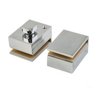 Eawfgtuw Zinc Alloy Glass Door Latch for Shower Room Panel Thickness No Drilling Required Mirror Finish Secure Closure Mechanism for Glass Door Lock Without Drilling