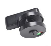 Eawfgtuwz Black Privacy Indicator Door Lock with Vacant Engaged Display for Toilet or Shower Doors, Nylon Plastic Construction for Public Restrooms in Airports, Stations, Shopping Centres and Offices