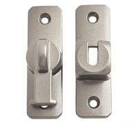 Eawfgtuwz Zinc Alloy Sliding Door Lock 90/180 Degree Security Latch for Barn Doors, Gates, Cabinets, Drawers, Windows, Bathrooms and Pet Cages, Easy Install with Screws Grey