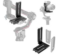 EaxanPic Aluminum L Bracket Vertical Horizontal Switching Quick Release Plate for DJI Ronin RS2 SC2 Zhiyun Weebill-S Gimbal Stabilizer Tripod Monopod and SLRs