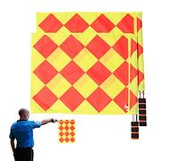 Eayoly 2 Football Linesman Referee Flags - 2 Match Football Linesman Flags,Referee Flags for Sports, Soccer, Football, Basketball, with Storage Bag