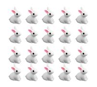 Eayoly Bunny Figurines, Resin Miniature Ornament Cute Easter Bunny Figurines Easter Cake Decorations Cake Toppers, Garden Potted Supplies Home Decoration