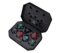 Eayoly LED Dice Set, 7 Rechargeable Light Up Dice in The Dark Polyhedral Dice Set LED Electronic Dices with Charging Box, for Board Game, Table Games