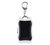 Eayoly Solar Bank Keychain, 1500mAh Large-capacity Battery Small Solar Charger Keychain Mobile Bank with Carabiner and LED Light, for Camping, Hiking