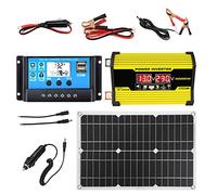 Eayoly Solar Panel System | 300W Converter Inverter 18W Solar Panel Complete System - Waterproof DC 12V to AC 110V/220V Solar Converter 30A Controller with USB Ports