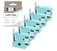 EazeID Compatible with Dymo D1 Label Tape 45010 S0720500, Replacement for DYMO LabelManager 160 420P 210D 280 360D PnP Labeler, LM1600 Label Maker Refills Black on Clear 3-Pack 1/2 Inch x 23 Ft