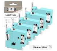 EazeID Compatible with DYMO D1 Label Tape 45013 S0720530 Replace for D1 A45013 Refills, Black on White, 1/2 in, for Dymo LabelManager 160 420P 210D 280 360D PnP 220P 260P, LM1600 Label Maker Refills