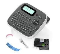 D210S Label Makers, Label Maker Machine with-Tape, Label Maker Waterproof-Labels, Kids Labeler Machine with-Tape 12mm 0.47 Laminated White, Portable Labeling Machine for Home School Office