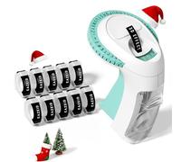 EazeID Embossed Label Maker Machine with Tapes, Retro Embossing Label Maker Manual, 3D Vintage Embosser Labeler with 10 Rolls 3/8 Inch Embossed Label Tapes for Home, DIY Scrapbooking Crafting