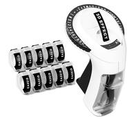 EazeID Embossing Label Maker, Embossed Label Maker Labels-Waterproof for Scrapbooking Supplies, Vintage Manual Labeler Machine with 3D 10 Roll Tapes Black for Home Office & Kids School Items