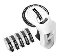 EazeID Embossing Label Maker Machine with Tapes, Manual Embossed Label Maker Retro, Vintage Embosser Labeler 3/8 Inch 9mm 3D Waterproof-Labels for Scrapbooking Supplies Kids DIY Craft Home Office Use