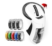 EazeID Embossing Label Maker with 8PK Color Tapes, Vintage Embossed Label Maker, Retro 3D Embosser Balck Label Printer, Old School Labeler Manual for Home Kids School DIY, Scrapbooking
