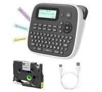 EazeID Label Maker Machine with-Tape, Label Maker Waterproof-Labels, Keyboard Labeler Machine Portable, D210S Desktop Labelmaker Multiple Symbols for Home Small Business Kids Teachers School Supplies