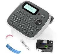 EazeID Label Maker Machine with Tape, Portable Label Maker with Keyboard, Handheld Label Printer Powered by Type-C, Desktop Labeler Machine for Home School Supplies Office Organization, D210S