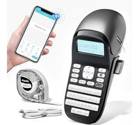 EazeID Label Makers, Label Maker Machine with-Tape, Portable Labeler with Keyboard, Backlit Screen, Rechargeable Battery and Built-in Memory for Home Office Organization LT12