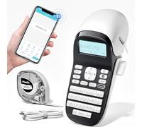 EazeID Label Makers, Label Maker Machine with Tapes, Portable Label Maker with Keyboard, Rechargeable Label Printer with Backlit Screen, Built-in Memory for Home Office Organization LT12