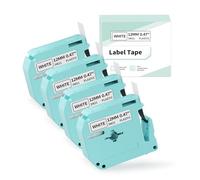 EazeID M-K231 Compatible with Brother P-Touch M Tape PT-M95 MK231 M231 12mm 0.47Inch Label Maker Tape for Brother PT-M95 PT-90 PT-70 PT-65 12mm 0.47 Inch, 4 PK Balck on White