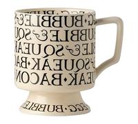 EAZHOP Ceramic Coffee Mug 400ml Cream Vintage Letter Design Retro Style Porcelain Drinking Cup for Microwave Dishwasher Home Office