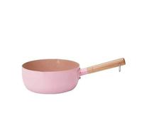 EAZHOP Pink Maifan Stone Stockpot, 4 Sizes Non-Stick Non-Toxic Pan, Small Cooking Pot, Non Toxic Sauce Pans for Kitchen for Baby Food Soup Instant Noodles All Cooktops Compatible (22cm x9cmx19cm)