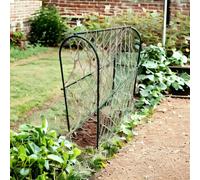 EAZILIFE Garden Pea Hoop Arched Support Frame with Natural Jute Netting 100 cm Wide x 34 cm Deep x 100 cm High Green