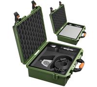 EAZUSE Starlink Mini Case, Hard Waterproof Travel Case for Mini Starlink with Molded Foam, Lockable Storage Bag - Green
