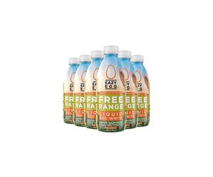 Eazy Egg Free Range Egg Whites Liquid 6 x 1L Made in the UK from Eggs Free Range Ambient Storage 6 Month Shelf Life For Baking Shakes Omelettes