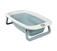 Béaba Folding Baby Bathtub, Ultra Compact, Non-Slip feet, Trendy Design, Drain Plug, Practical Storage, Minimal Space Required, Easy to use, Eazy Pop Camélé'O, 29L, Blue