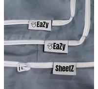 Eazy Sheetz®: Fitted Sheets That Won't Pop Off | Zipper Sheets, Stay-On Sheets, Fitted Zipper Sheets, Zip On Sheet Design (Rain) Silky Cotton - Queen 60X80X12 Standard (11-13 inch Depth) STQ12R