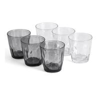 EazyBreezy Set of 6 Plastic Water Tumblers Lightweight Tumbler Reusable Drinking Cups Unbreakable Cocktail Glass Stackable Tumblers for Picnic Party Camping - 2 Colors, 300ml