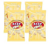 Eazypop Microwave Popcorn Butter Flavour 85g Pack of 4 Vegetarian Light Sharing Maize Snack Sharing Ready in 2-4min with Welari Thank You Card | (4pack) (340g)