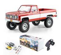 EAZYRC FMS 1/18 FCX18 Chevy K10 RC Crawler RTR with License Red, RC Pickup Truck 4x4 Chevy Hobby Grade 2-Speed Transmission Monster Truck for Adults RTR with Led Light (Red)