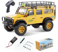 EAZYRC FMS 1/24 FCX24M RC Crawler RTR, Land Rover Series with Licensed, 1/24 RC Truck 4X4 Mini RC Car with Lighting, 2.4Ghz Remote Control,Battery (Defender110)
