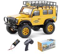 EAZYRC FMS 1/24 FCX24M RC Crawler RTR, Land Rover Series with Licensed, 1/24 RC Truck 4X4 Mini RC Car with Lighting, 2.4Ghz Remote Control,Battery (Defender90)
