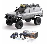 EAZYRC FMS FCX18 1/18 LC80 Toyota RC Rock Crawler RTR 4x4 Off-Road Waterproof Hobby Grade RC Trucks All Terrains RC Car with 45min Play time,Portal Axles,LED Lights for Adults and Beginner (Grey)