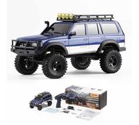 EAZYRC FMS FCX18 1/18 LC80 Toyota RC Rock Crawler RTR 4x4 Off-Road Waterproof Hobby Grade RC Trucks All Terrains RC Car with 45min Play time,Portal Axles,LED Lights for Adults and Beginner (Blue)