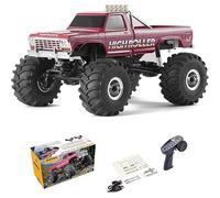EAZYRC X FMS Fcx24 Smasher 1/24 RC Crawler RTR, RC Monster Truck 4x4, 8+ kph 2-speeds Transmission Off-Road with USB Charger and 2.4Ghz Remote Control for Adult