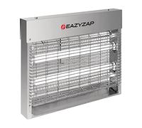 Eazyzap FP983 Energy Efficient LED Fly and Insect Pest Killer | 30m² Coverage |Durable Rust Resistant Stainless Steel | Eco Bulbs: 2 x 4 Watt | Spare Bulb AJ639