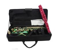 Eb Alto Green Carved Saxophone With Cloth Box Beautifully Carved Quality Woodwind Musical Instrument