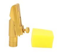 Eb Alto Sax Mouthpiece with Sliding Cover, Brass 6C Metal Saxophone Mouthpiece Replacement for Beginners and Professionals, Bright Focused Tone and Powerful Volume
