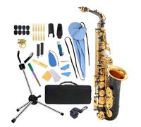 Eb Alto Saxophone Brass Black And Gold Lacquer Music Instrument E-flat Sax With Case Accessories