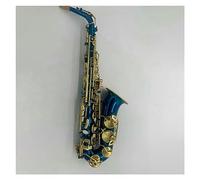 Eb Alto Saxophone Brass Blue Lacquer Body Gold Key E-flat Sax Music Instrument With Case Accessories Saxophone for Student