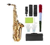 Eb Alto Saxophone Brass Lacquered Alto Sax Wind Instrument With Carry Case With Accessories