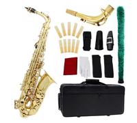 Eb Alto Saxophone Brass Lacquered Gold Professional Woodwind Instrument E Flat Sax With Case Strap Instrument Parts