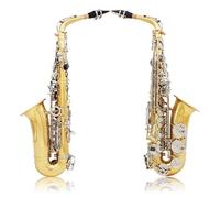Eb Alto Saxophone Electrophoretic Gold E Flat Sax Musical Woodwind Instrument with Leather Case accessories